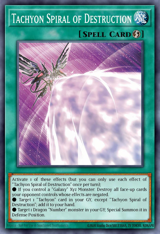 Tachyon Spiral of Destruction