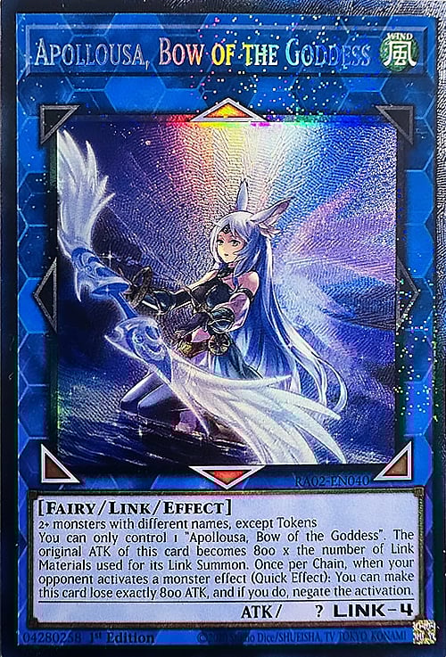 Apollousa, Bow of the Goddess - Quarter Century Secret Rare - RA02-EN040